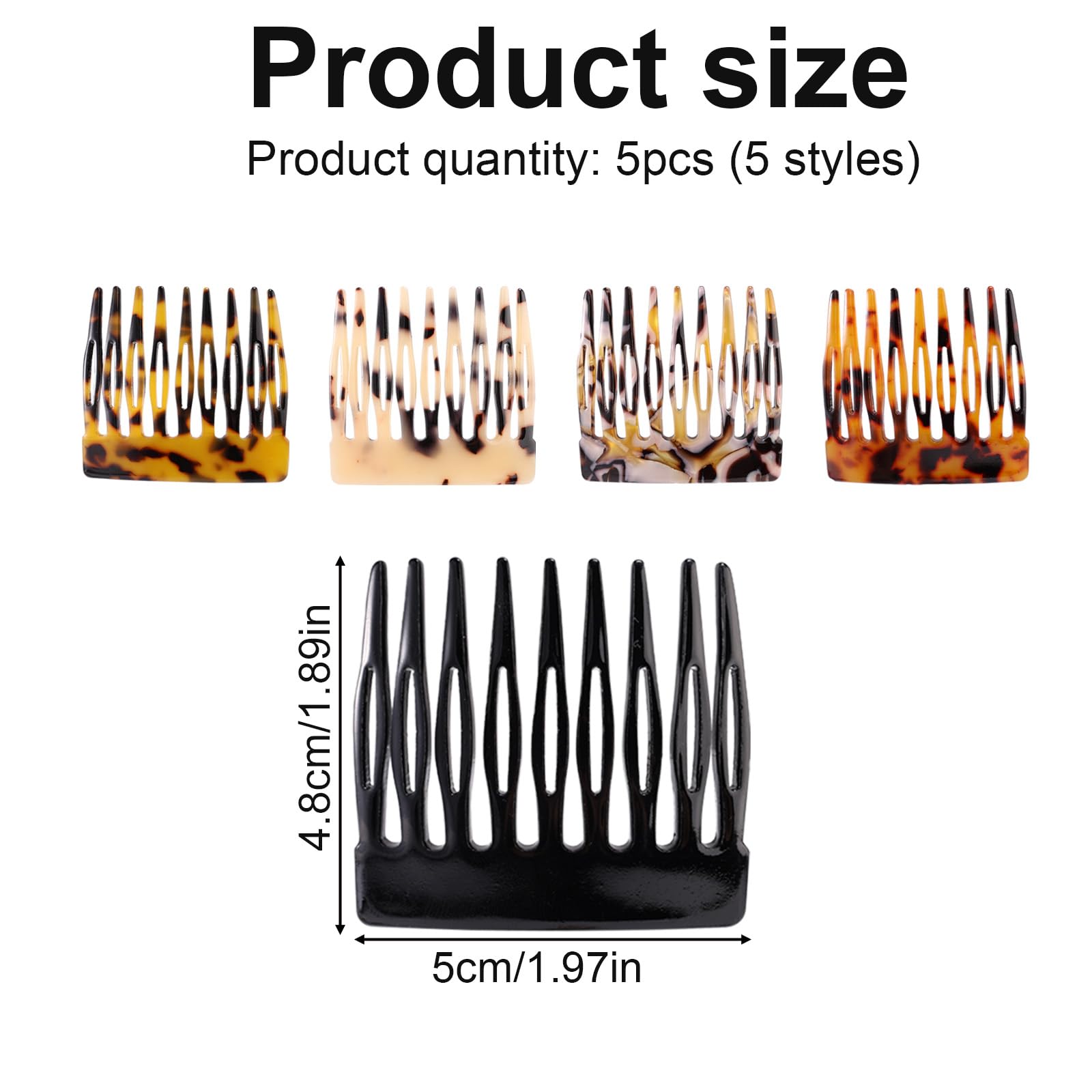 BOXOB 5pcs French Hair Side Comb - Image 2