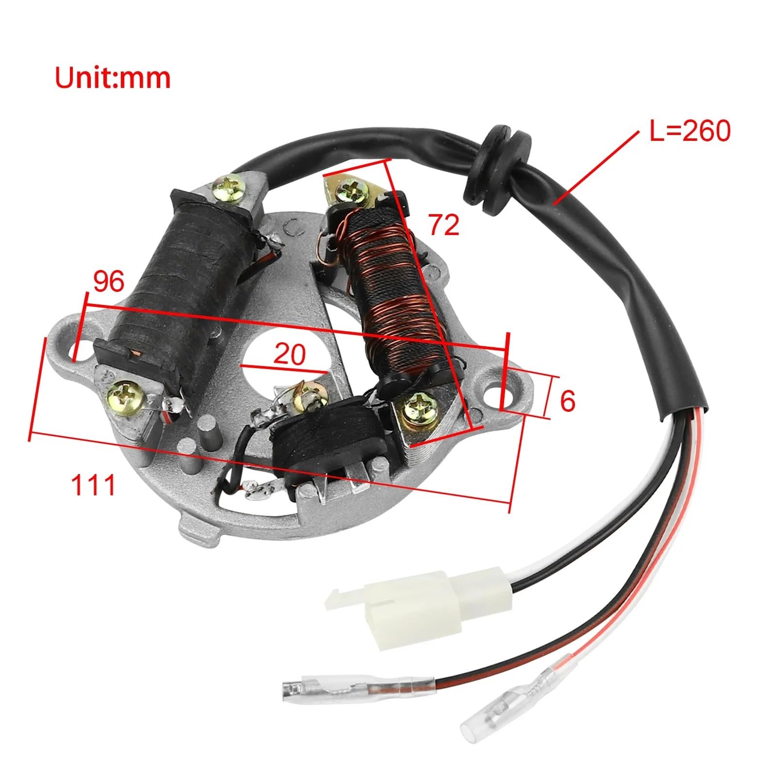 Compatible Avec Yamaha Pour PW50 PY50 Pour Peewee 50 QT50 1981-2004 2005 2006 2007 2008 2009 2010 2011 2012 2013 2014 Dirt Bike Bobine De Stator Magnétique