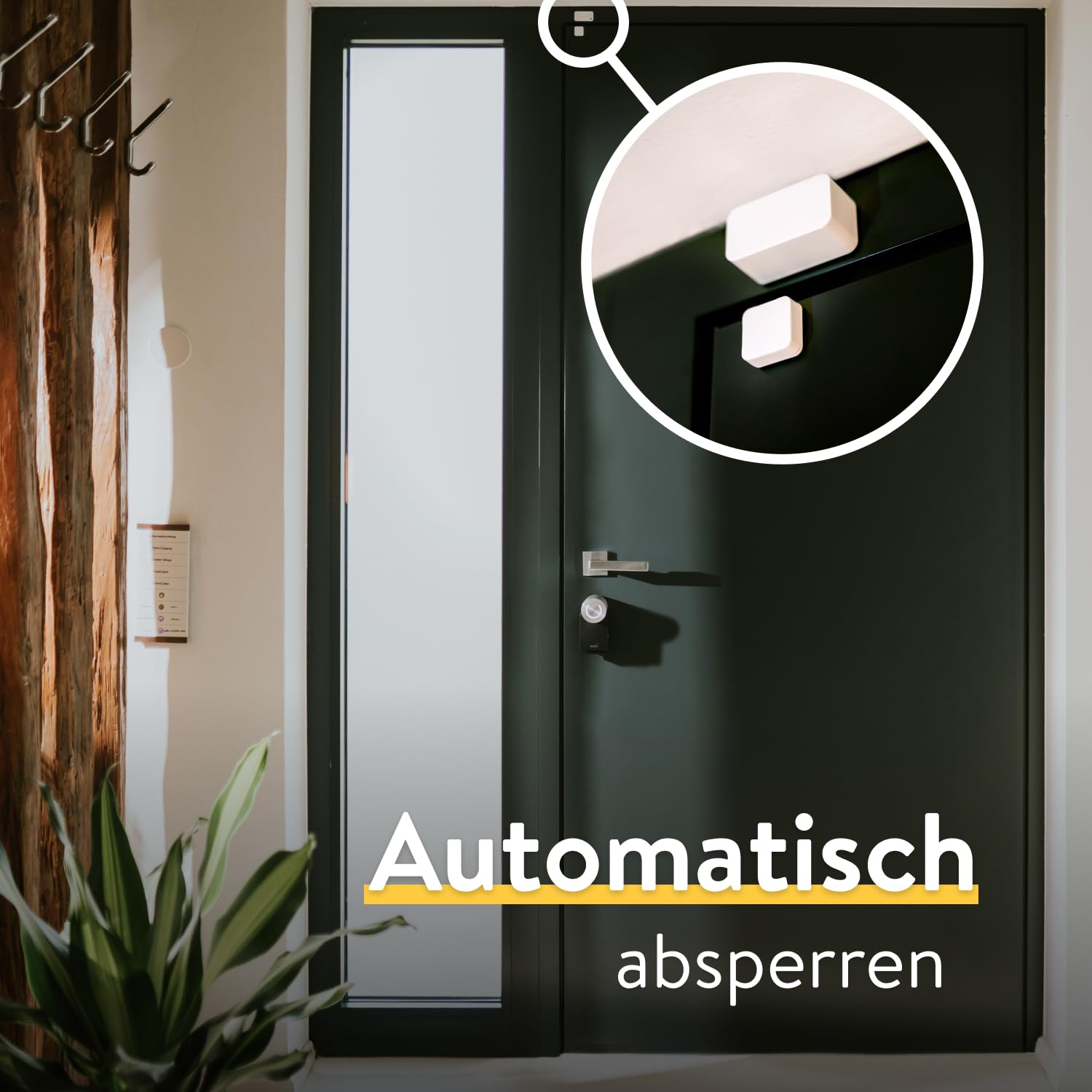 Nuki Door Sensor, Türsensor für Nuki Smart Lock, Mitteilungen (Tür offen, geschlossen) aus der Ferne, Bluetooth, Zubehör für elektronisches Türschloss, Nuki Smart Home, weiß