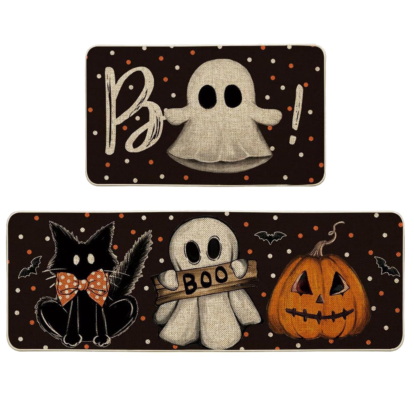 Dywany kuchenne na Halloween, maty kuchenne na Halloween | Dywan z duchami horroru w kuchni,Halloweenowy dywanik łazienkowy do kuchni, ganek do łazienki