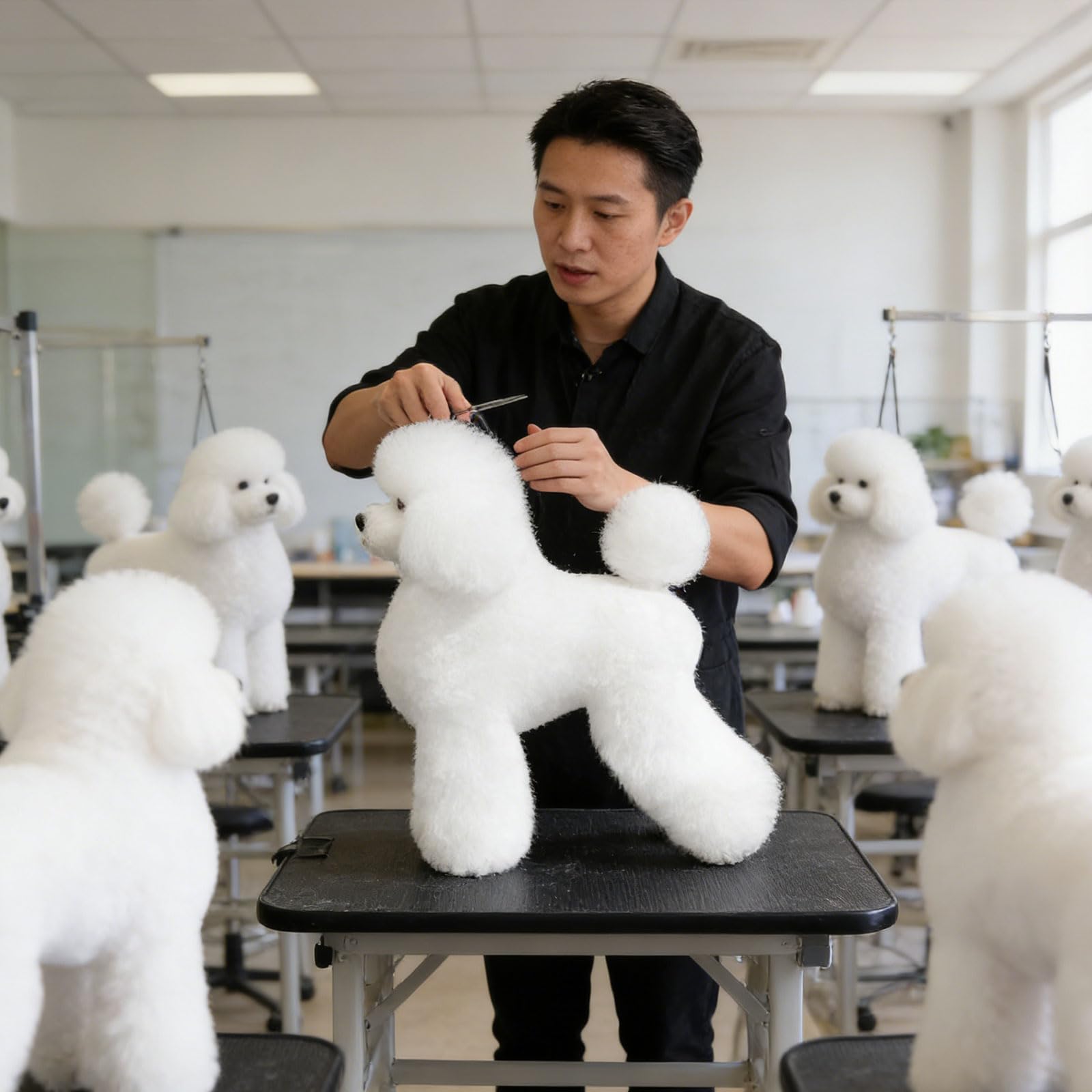 Modello di pratica di toelettatura del barboncino sintetico o telaio per addestramento Pet Grooming Practice Dog Model