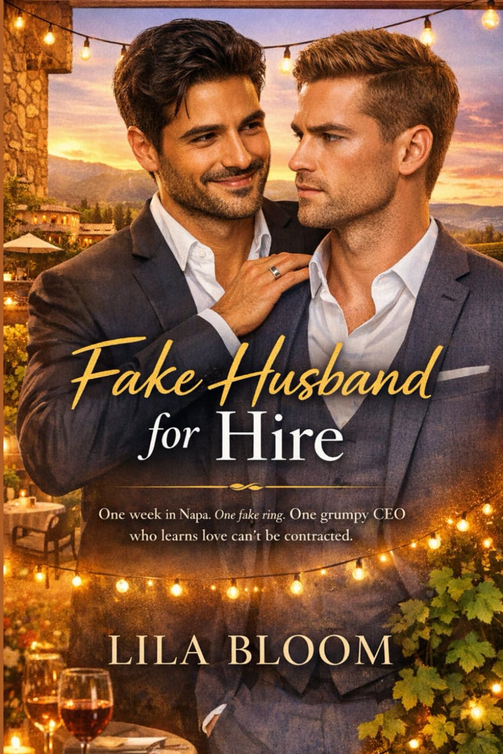 Fake Husband for Hire: One week in Napa. One Fake Ring. One Grumpy CEO who Learns Love Can’t be Contracted. (He hired a husband to survive a wedding week—then fell for Him)