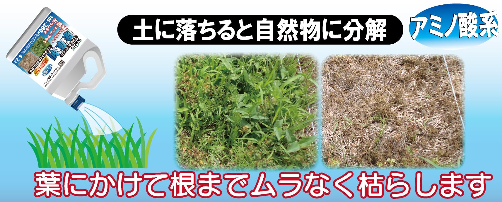 雑草 Amazon | ウェルゾ(Welzo) 除草剤シャワー 4.2L【そのまま撒く