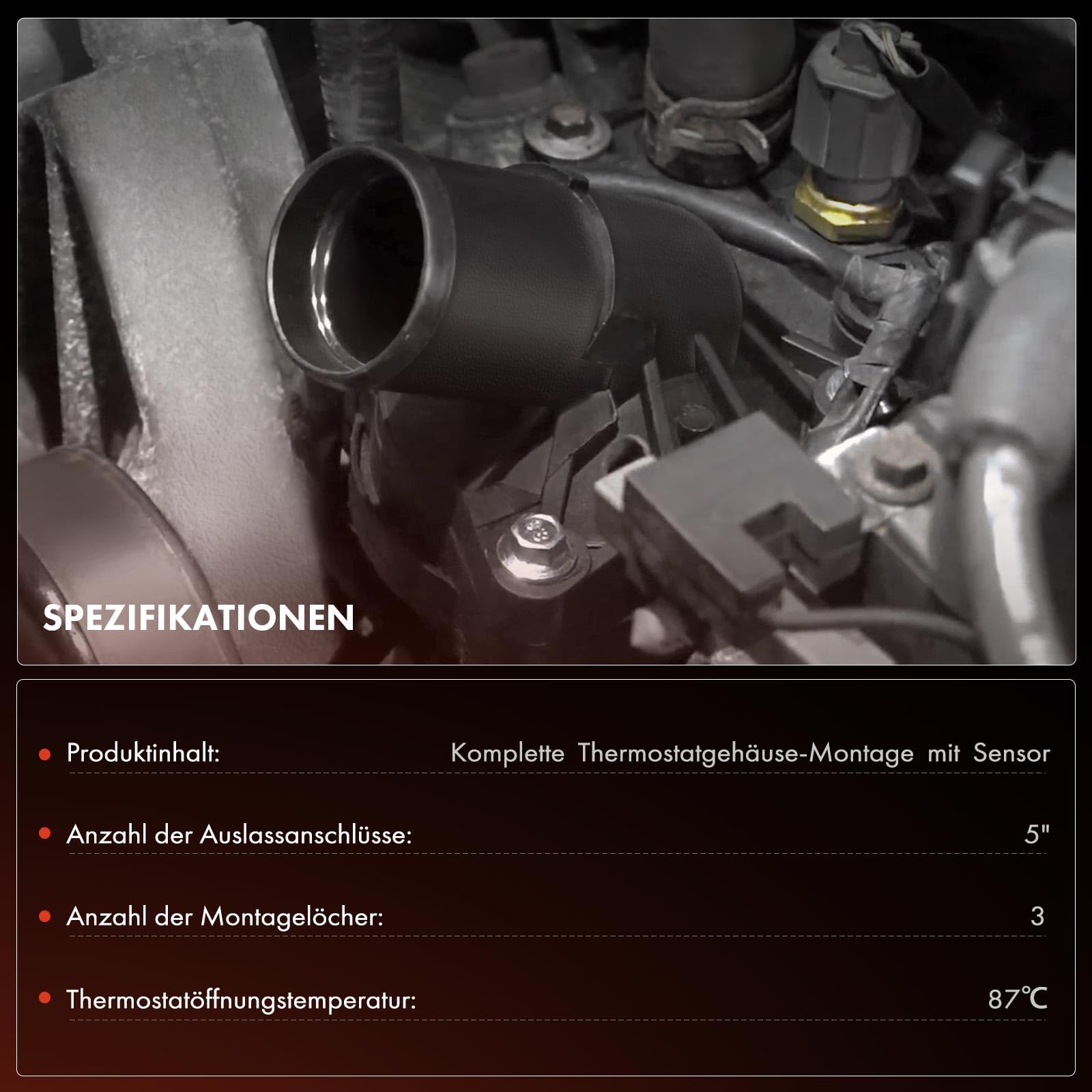 Frankberg Refrigerante del Termostato Compatibile con A4 Avant 8K5 3.0L T.o.u.a.r.e.g 7L6 7L7 7LA 3.0L Q7 4LB 3.0L A4 Avant 8ED 3.0L A6 Avant 4F5 3.0L Replace# 059121111F