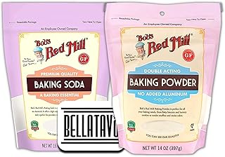Gluten Free Baking Soda and Baking Powder Bundle. Includes One-14oz Bobs Red Mill Double Acting Baking Powder, One-16oz Bo...
