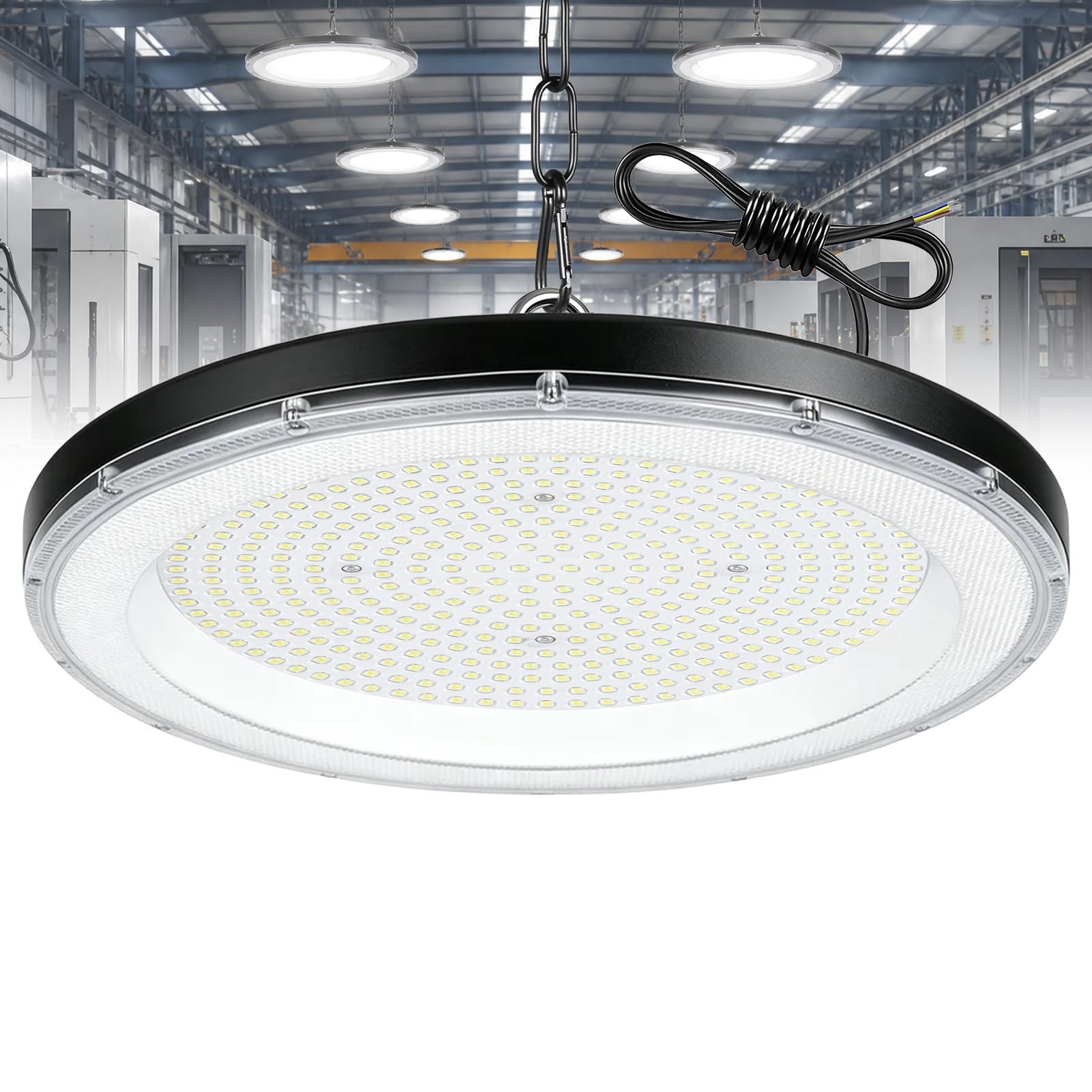 Worshow 800W UFO LED High Bay Light, 80000LM 6500K IP65 Waterproof, 1 Pack