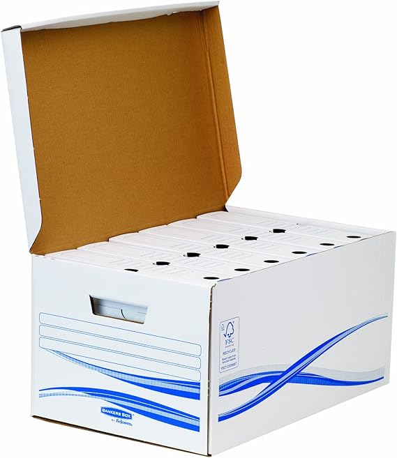 BANKERS BOX Bundle Basic Carton de Rangement A4 Blanc 1 Conteneur