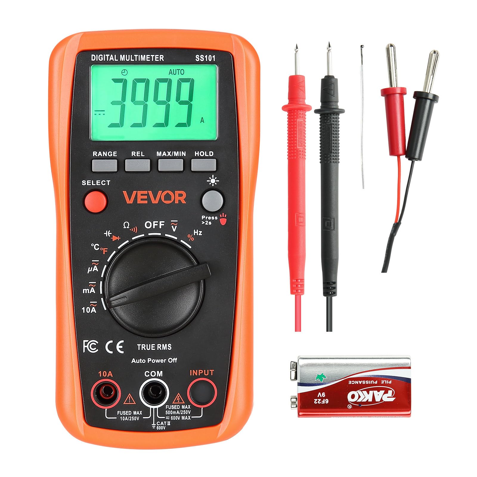 VEVOR Digital Multimeter All-in-One mit TRMS, 4000-Count