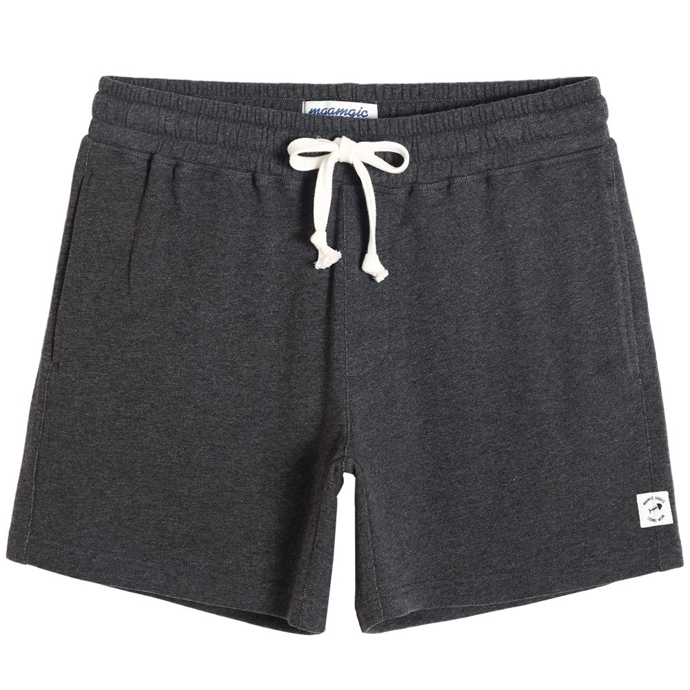 MaaMgic Herren Kurze Hosen Sweatshort Jogginghose Baumwolle Fitnesshose Casual Traininghose mit Schrittlänge 14cm