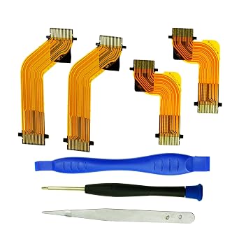 4PCS R2 L2 L1 R1 Flex Cable for PlayStation 5 PS5 Connector Cable Replacement Handle Trigger Button Ribbon Cables BDM-010,Tool Included