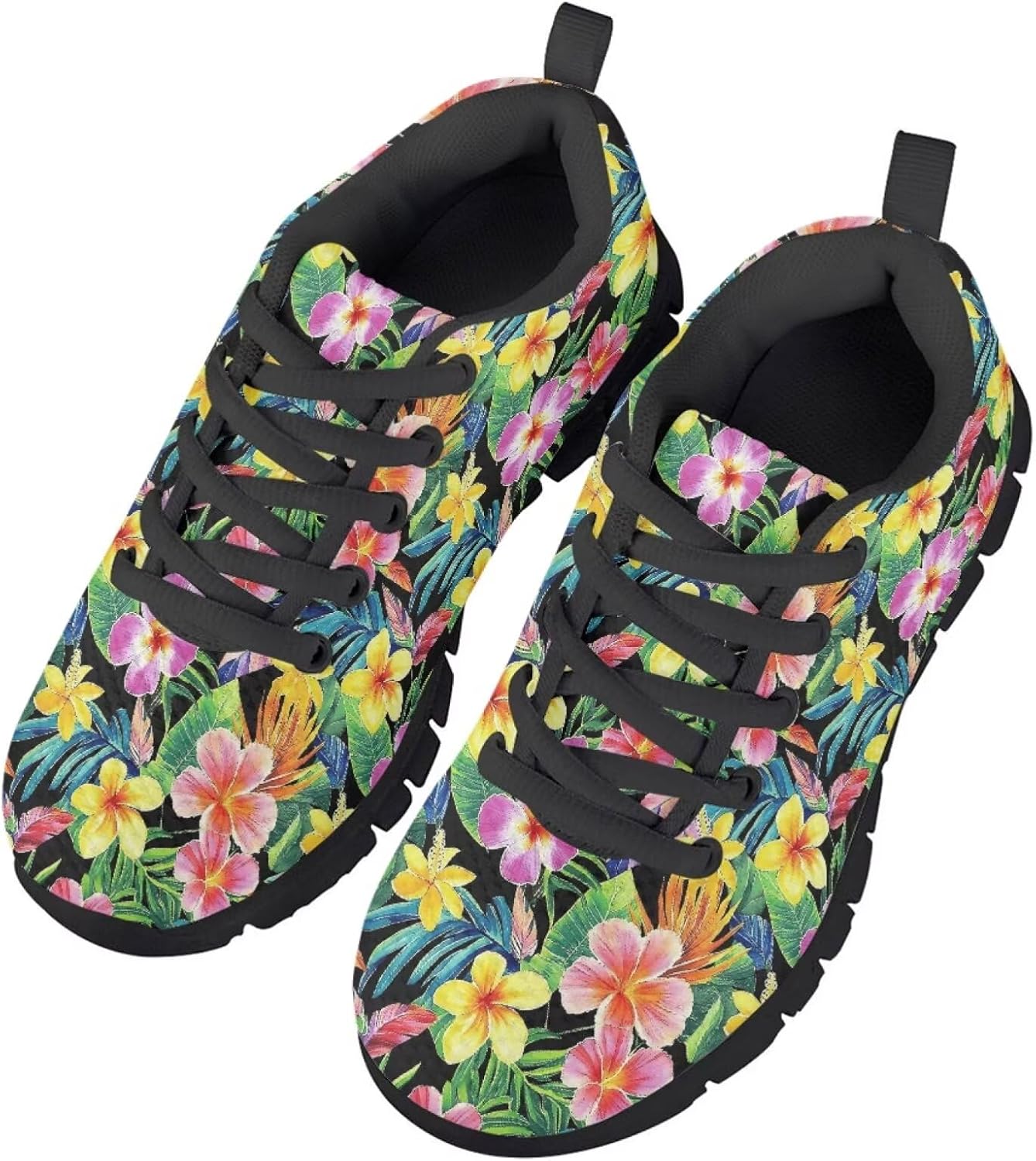 Funnydude Cute Print Girls Tennis Shoes Lightweight Breathable Sneakers Lace up Shoes for School