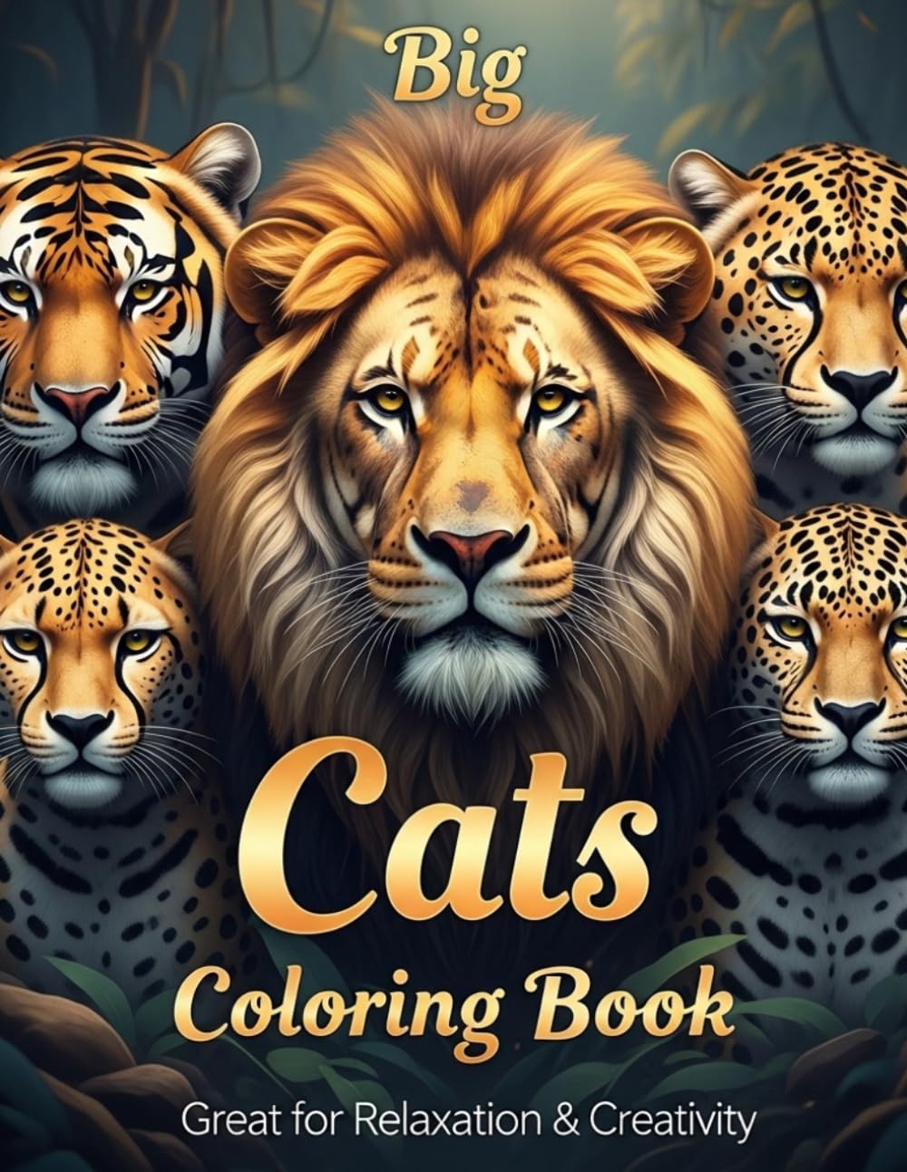 Big Cats Coloring Book for Kids Ages 9–12: Fun & Easy Wild Animal Coloring Pages with Lions, Tigers, Cheetahs & Leopards for Relaxation & Creativity (My Cute Big Cats Coloring Book)