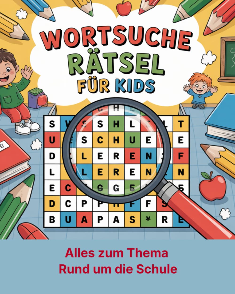 Wortsuche-Rätsel für Kids: Alles zum Thema Schule