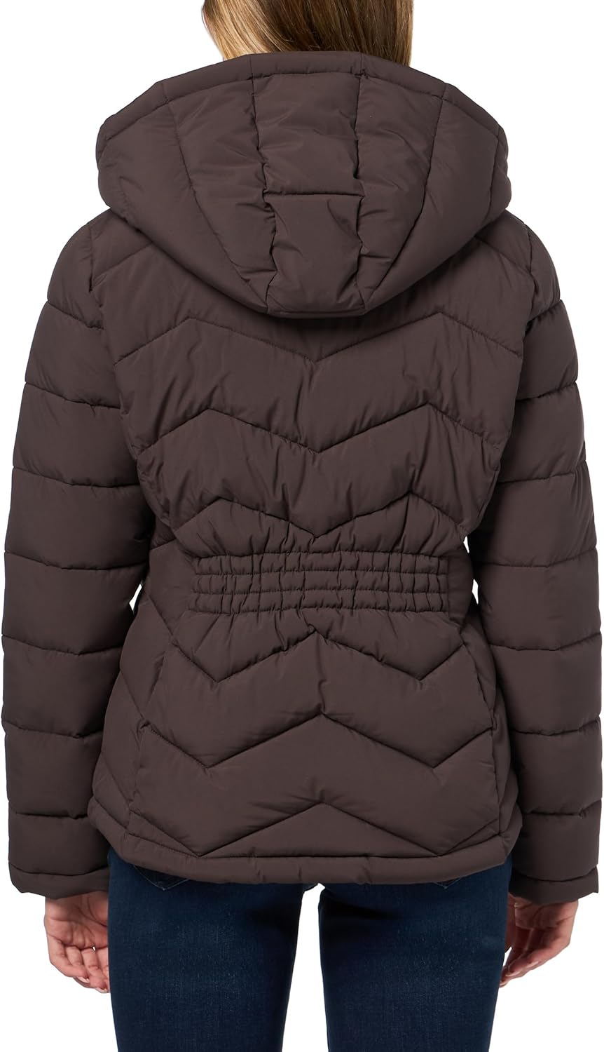 Calvin Klein Women's Stretch Fabric Puffer Jacket With Hood – Warm Quilted Zip Front Coat - Image 2
