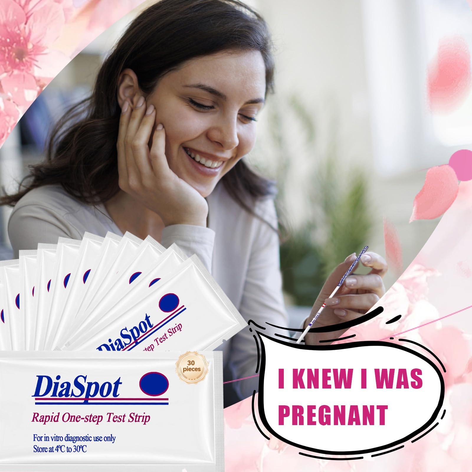 30 Pieces Pregnancy Test Strips Individually Pregnancy Test Strips Ultra Early Pregnancy Test Reliable and Fast Early Detection Home Use — view 7