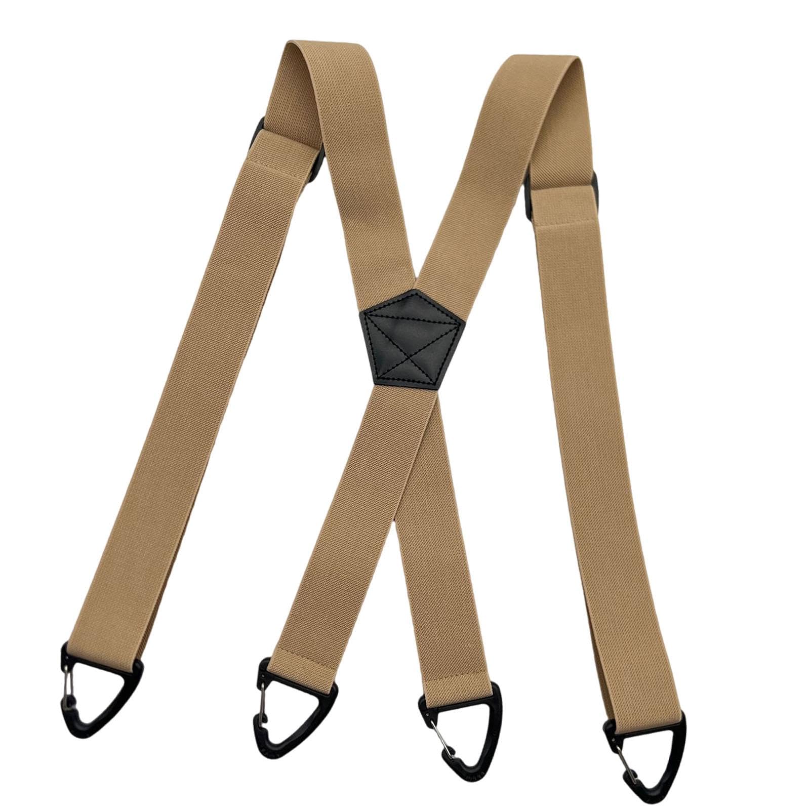 Men's Suspender Sturdy Work Suspender Costume Accessories Beige 4 hooks|Clothing Shoes & Accessories | Mens Accessories | Suspenders Cloth ces|1 Suspender-image-30