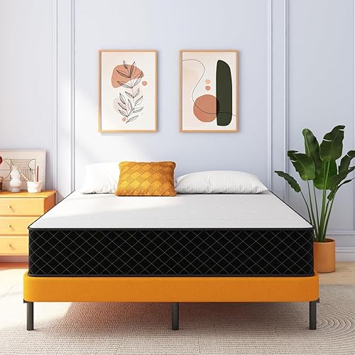 Miniatura 3 de Swbvs Colchón doble, colchón híbrido de espuma viscoelástica de 10 pulgadas, colchón de cama matrimonial en una caja, alivio de presión y colchones