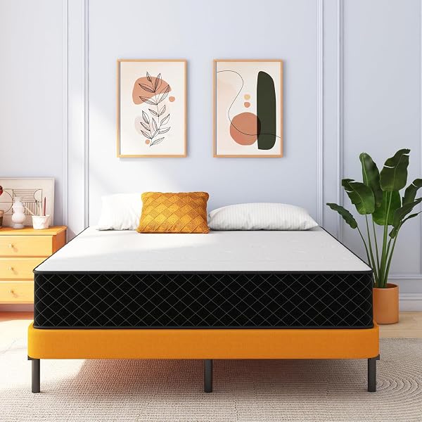 Mattress Queen Size, Swbvs 10 Inch Memory Foam with with Pokect Spring Hybrid Firm Queen Mattress in a Box Pressure Relief & Supportive Matelas - 5