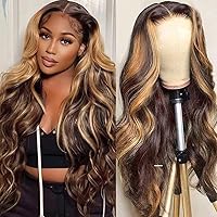 Vista 11 de Ofertas de liquidación - Pelucas de cabello humano con encaje frontal de 20 pulgadas, color naranja jengibre de 13 x 4, ondulado, HD, sin pegamento