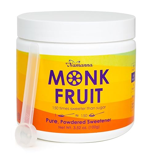 Miniatura 7 de NAMANNA Pure Monk Fruit Edulcorante - Cero calorías cero carbohidratos paleo seguro 25 Mogroside V 071oz 400 porciones