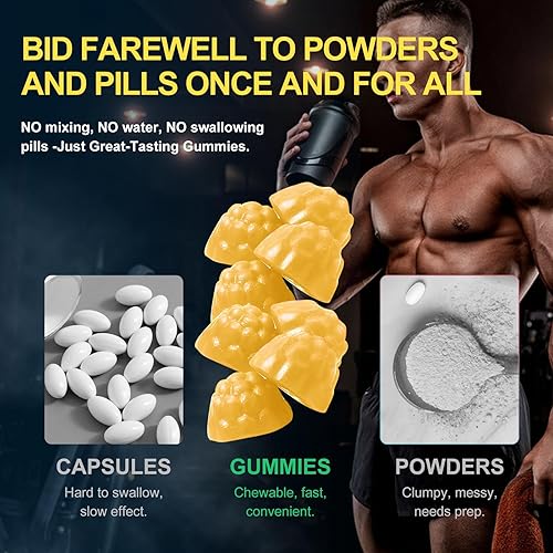 Miniatura 8 de Health4All Gomitas de monohidrato de creatina 5G para hombres y mujeres, suplemento de preentrenamiento para energía y apoyo al crecimiento muscular
