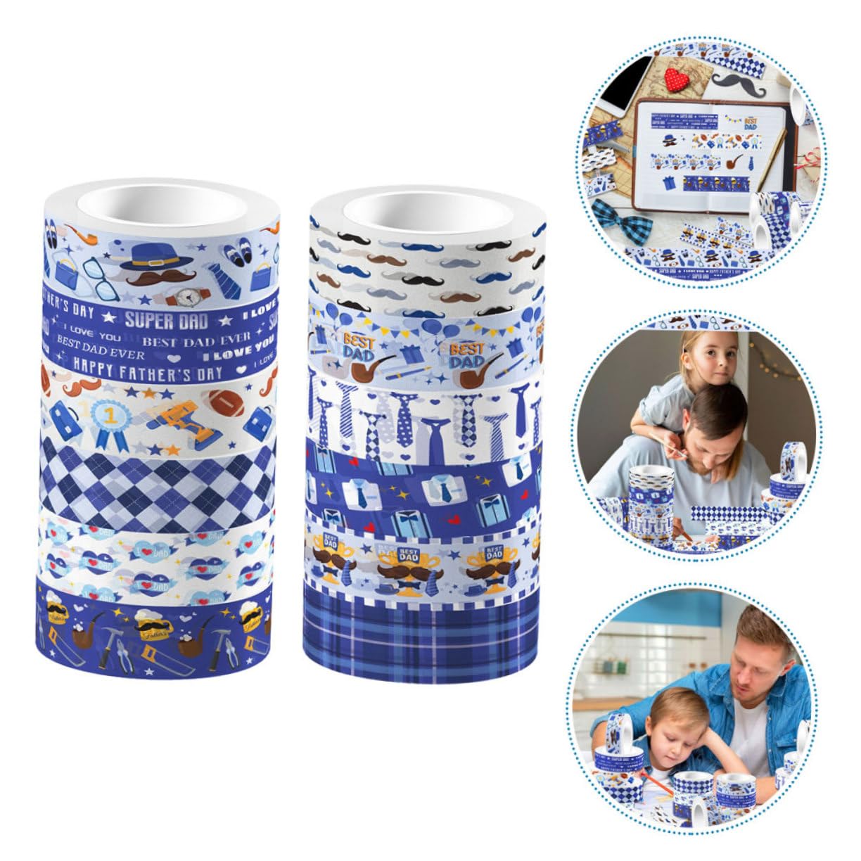 Sewroro 48rollen Transparentes Washi Tape Für Basteln Und Scrapbooking Dekorative Klebebänder Für Journale Und Handarbeiten Für Vaterstag