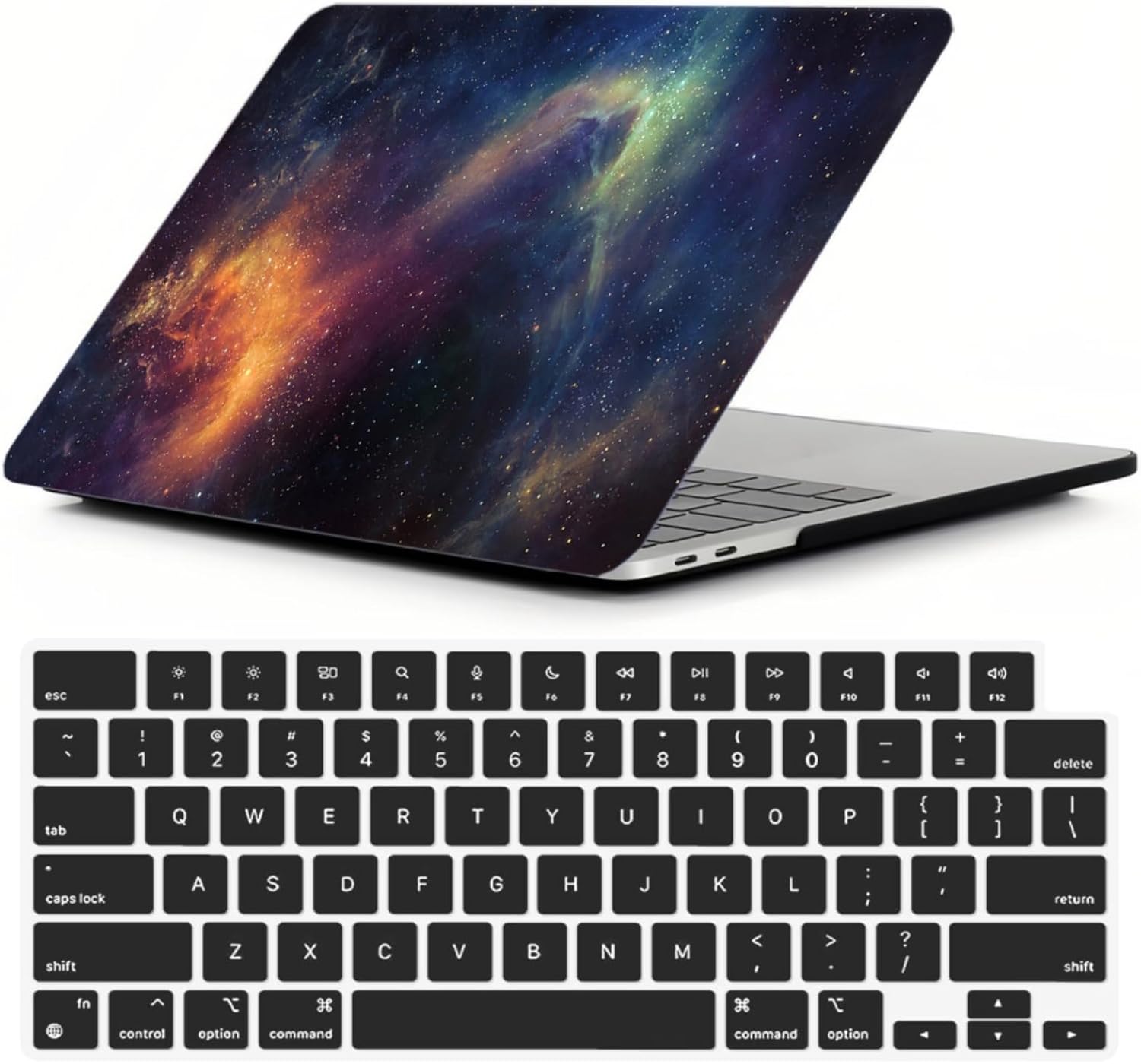 Shell Compatible with MacBook Air 13.6 inch Model M2 A2681 A3113 M3 A3240 Release 2022-2025 with Liquid Retina Display, Glitter Leather Laptop Case and Keyboard Skin, PU Shiny Silver