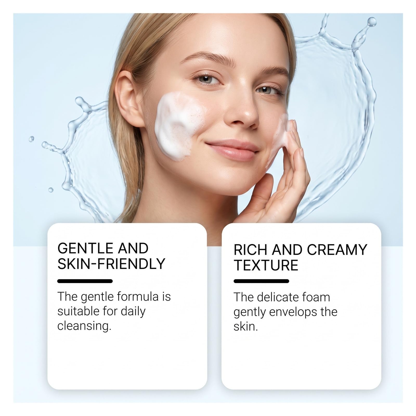 Detergente viso idratante glaciale da 100 ml | Controlla l'olio, pulisce i pori e fornisce un'idratazione liscia come la seta(3pcs)
