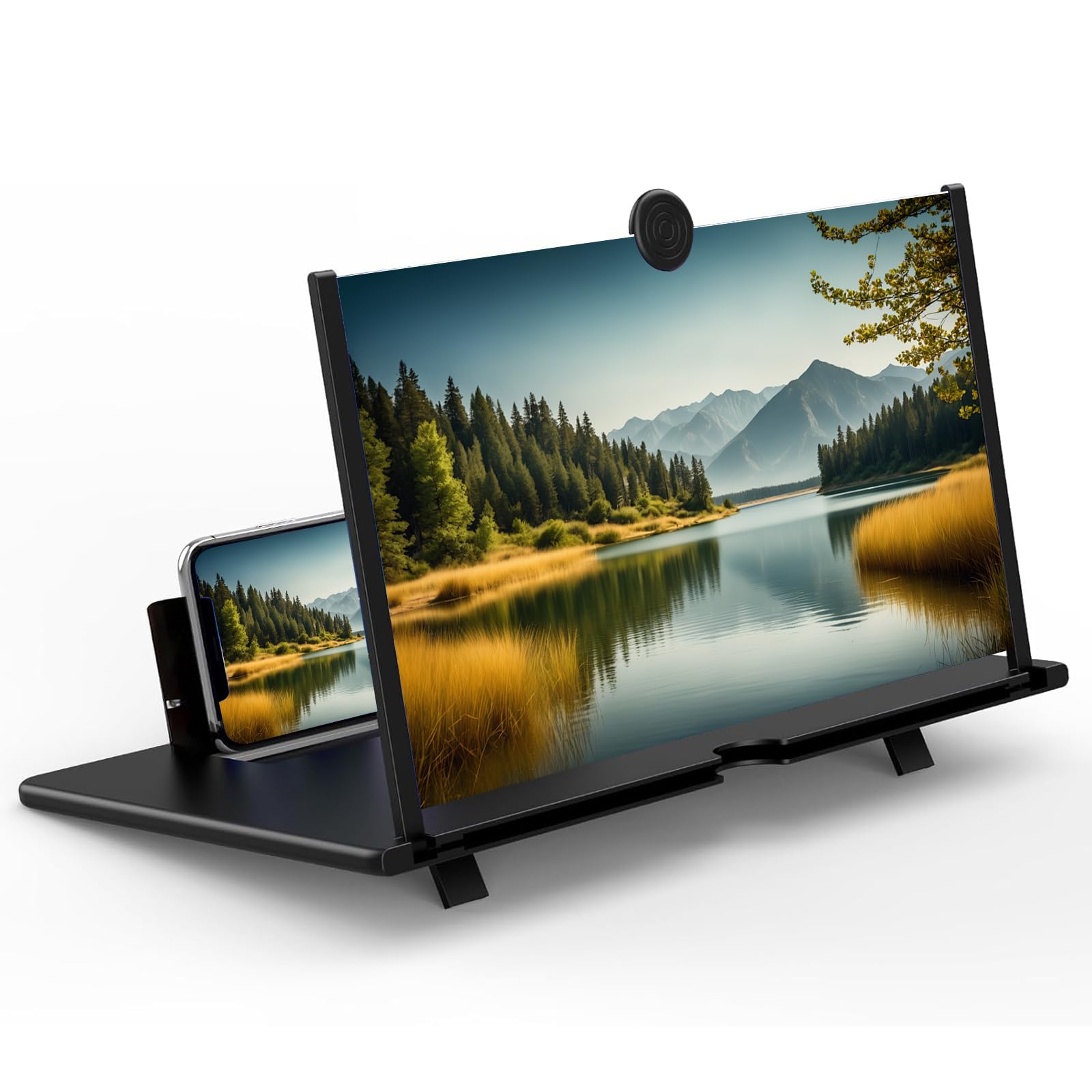 Lente Ingrandimento Smartphone 12 Pollici, Ingranditore Schermo Smartphone Ultra HD, Elettronica Regalo Uomo Originali e Utili, Supporto Pieghevole Portatile per Video e Giochi
