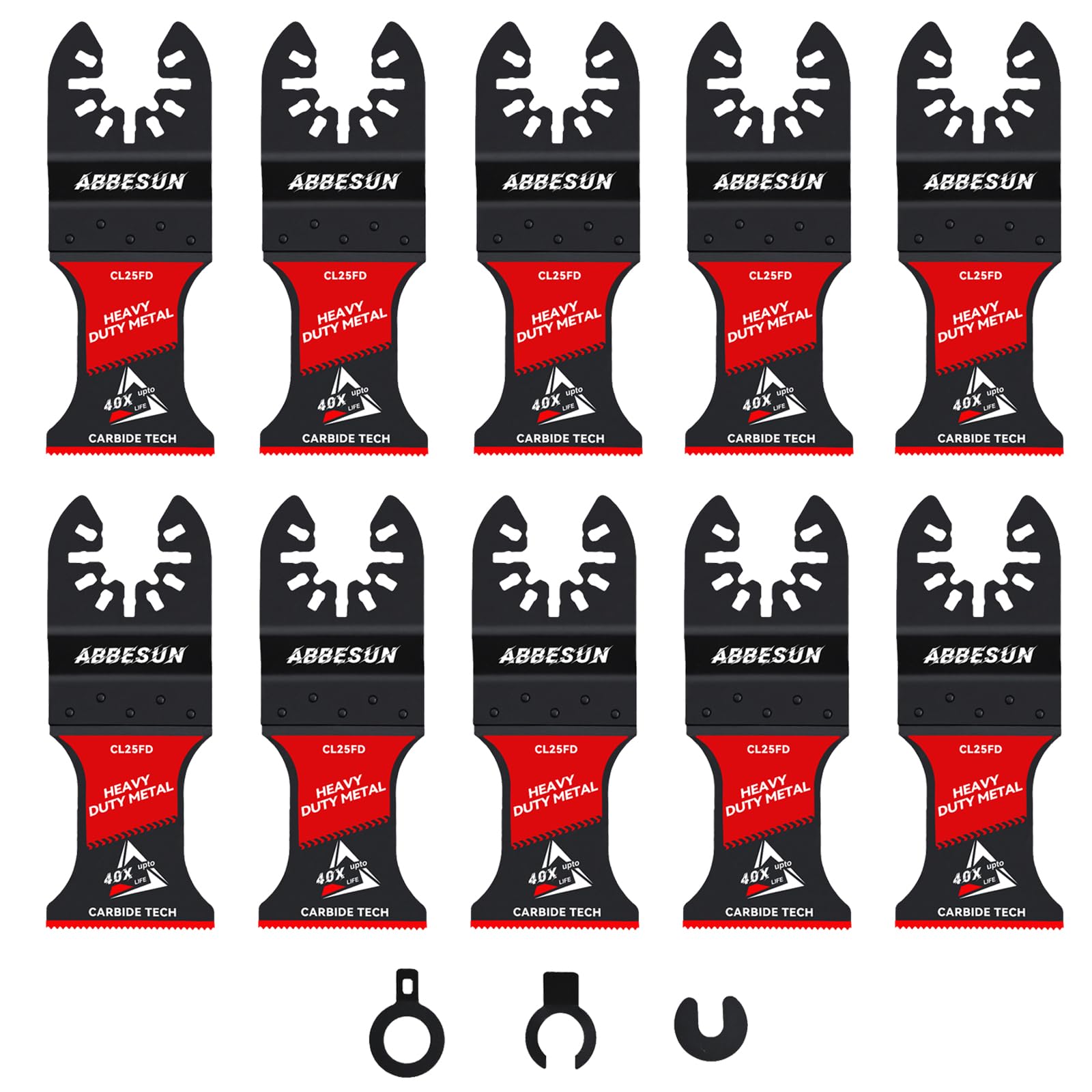 10 Pack Carbide Oscillating Saw Blades for Nails Cutting | Multitool Blades for Hard Mate…