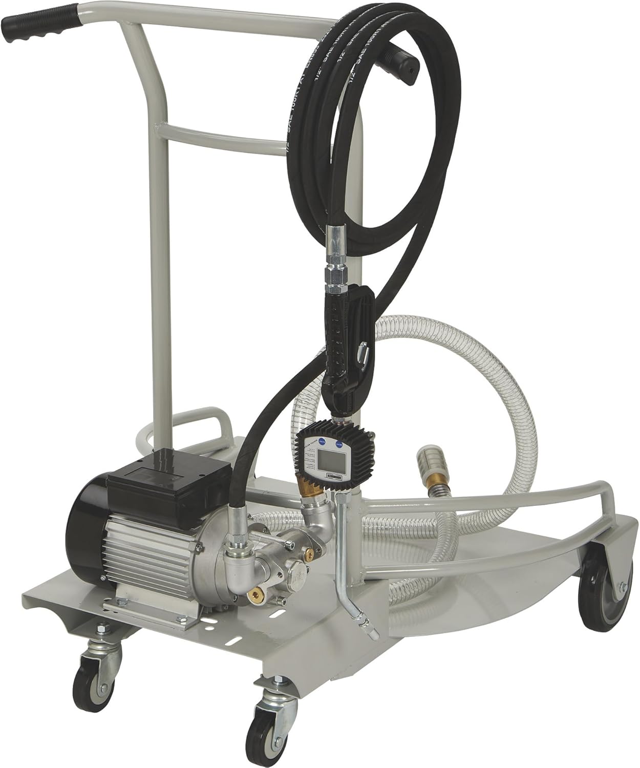 Roughneck Oil Dispensing System, 4.8 GPM, Pump, Manual Nozzle, Valve, Hose