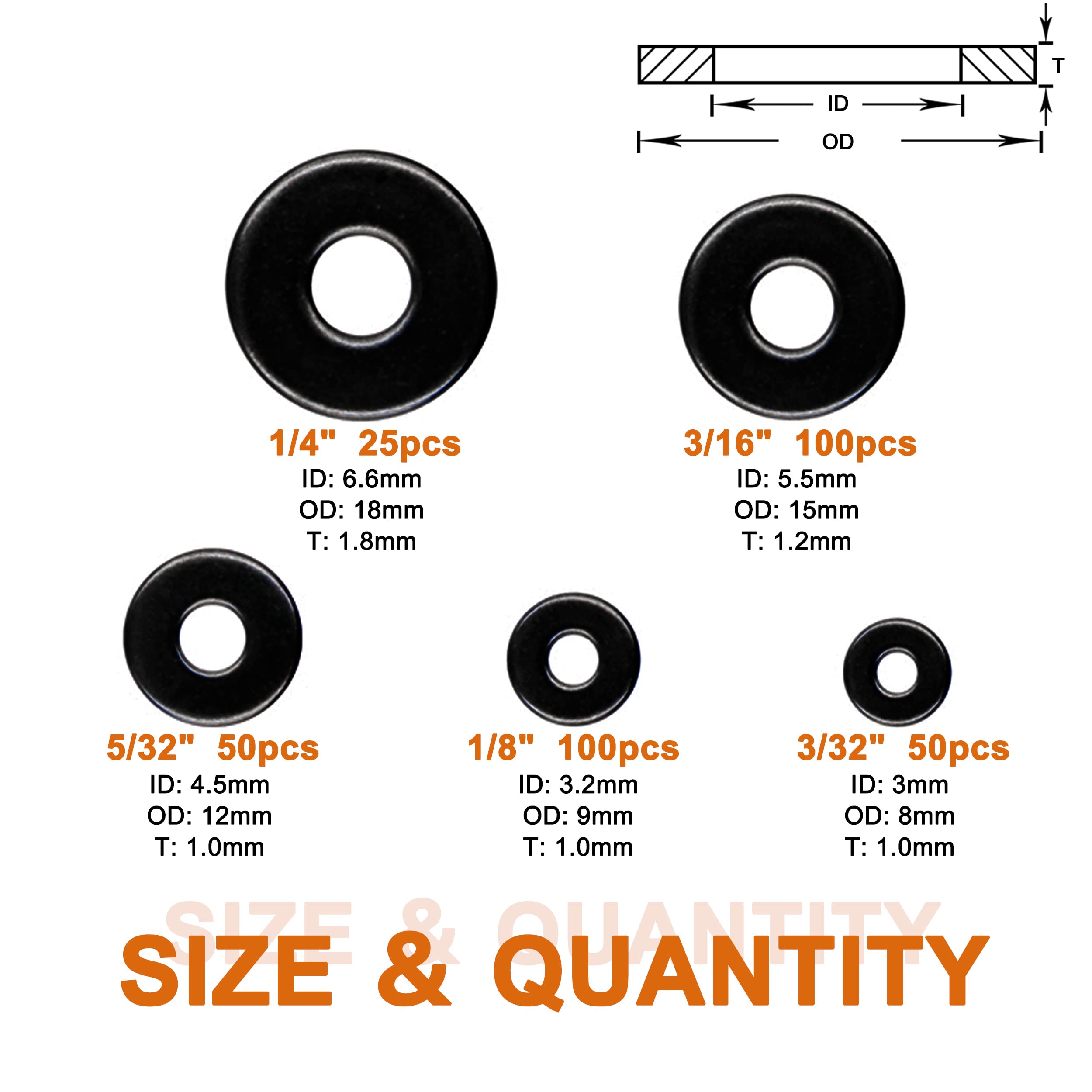 Rondelle Backup 3/16 Rondelle Di Supporto Per Rivetti POP In Acciaio - 100 Pezzi, Diametro 3/16 #6 - Per Fissaggi Robusti Rondelle Per Rivetti - Foto 7