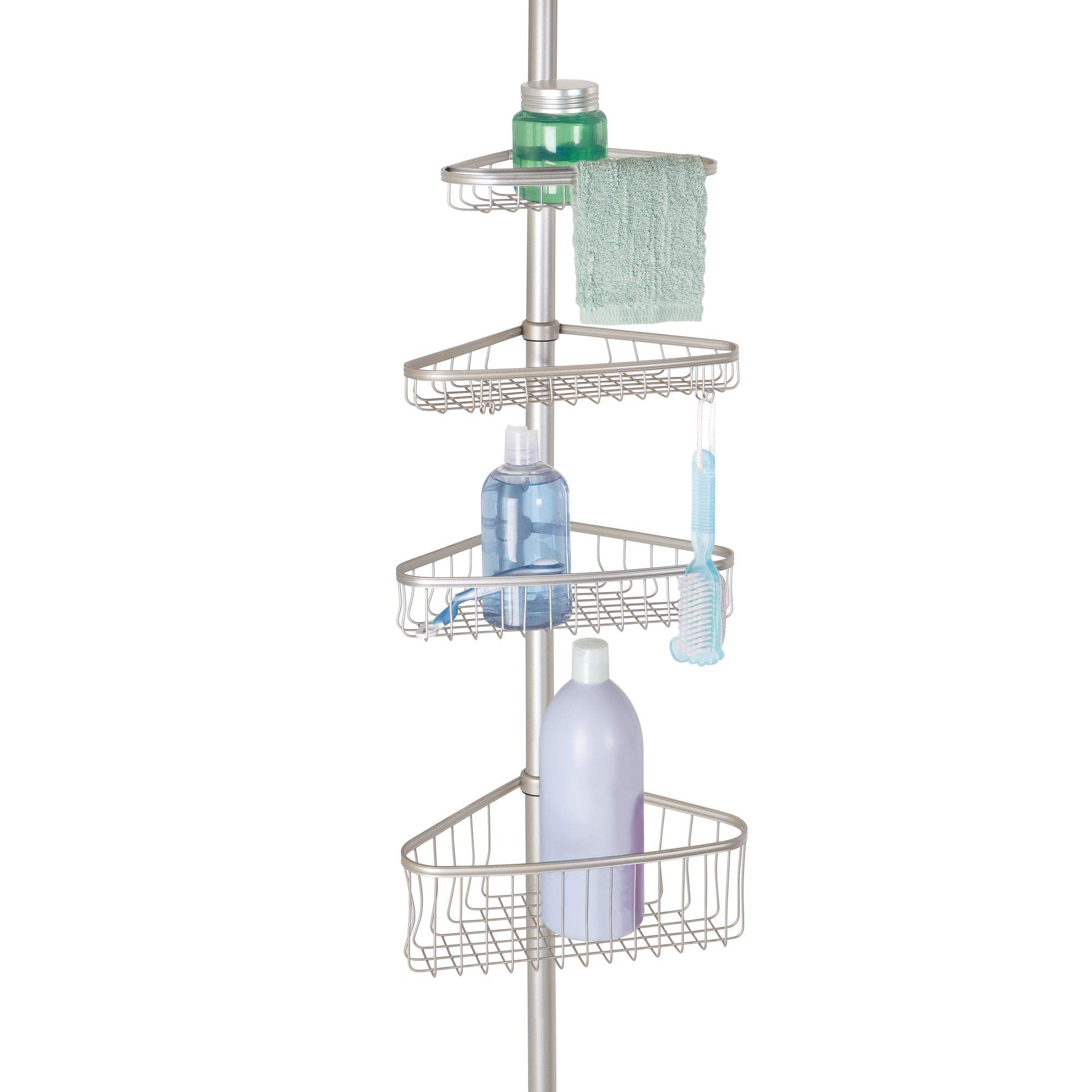Buy Idesign York Metal Wire Tension Rod Corner Shower Caddy, Pole, And