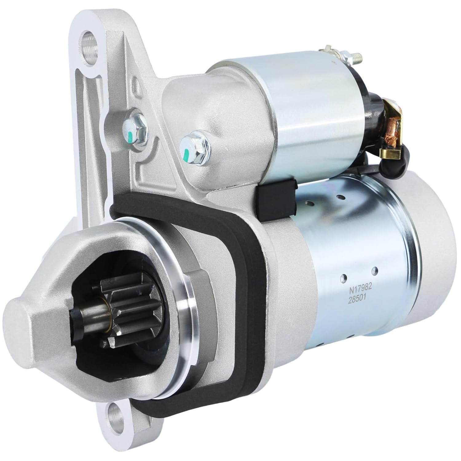 17982 New Starter Motor Fit for 2007-2019 Nissan Sentra 2.0L 1.8L 1.6L, 07-12 Nissan Versa 1.8, 11-17 Juke, 09-14 Cube,13-21 NV200, 15-18 Chevrolet City Express 2.0L L4, Replace# 19317693, S114-955A