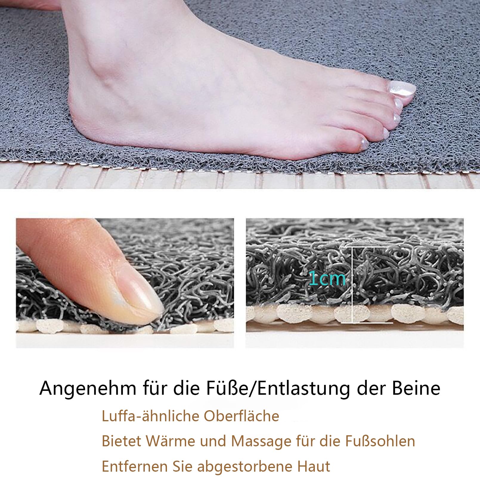 Alfombrilla Ducha Antideslizante 90x90 cm Sencillez Alfombra Ducha Antideslizante PVC Suave y cómodo Alfombrilla Antideslizante Ducha Alta Permeabilidad al Agua