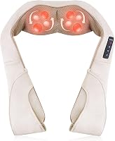 TRIDUCNA Shiatsu Neck & Shoulder Massager with Heat - Deep Tissue 3D Kneading Pillow for Back, Legs, Full Body Relaxation - Home, Office, Car