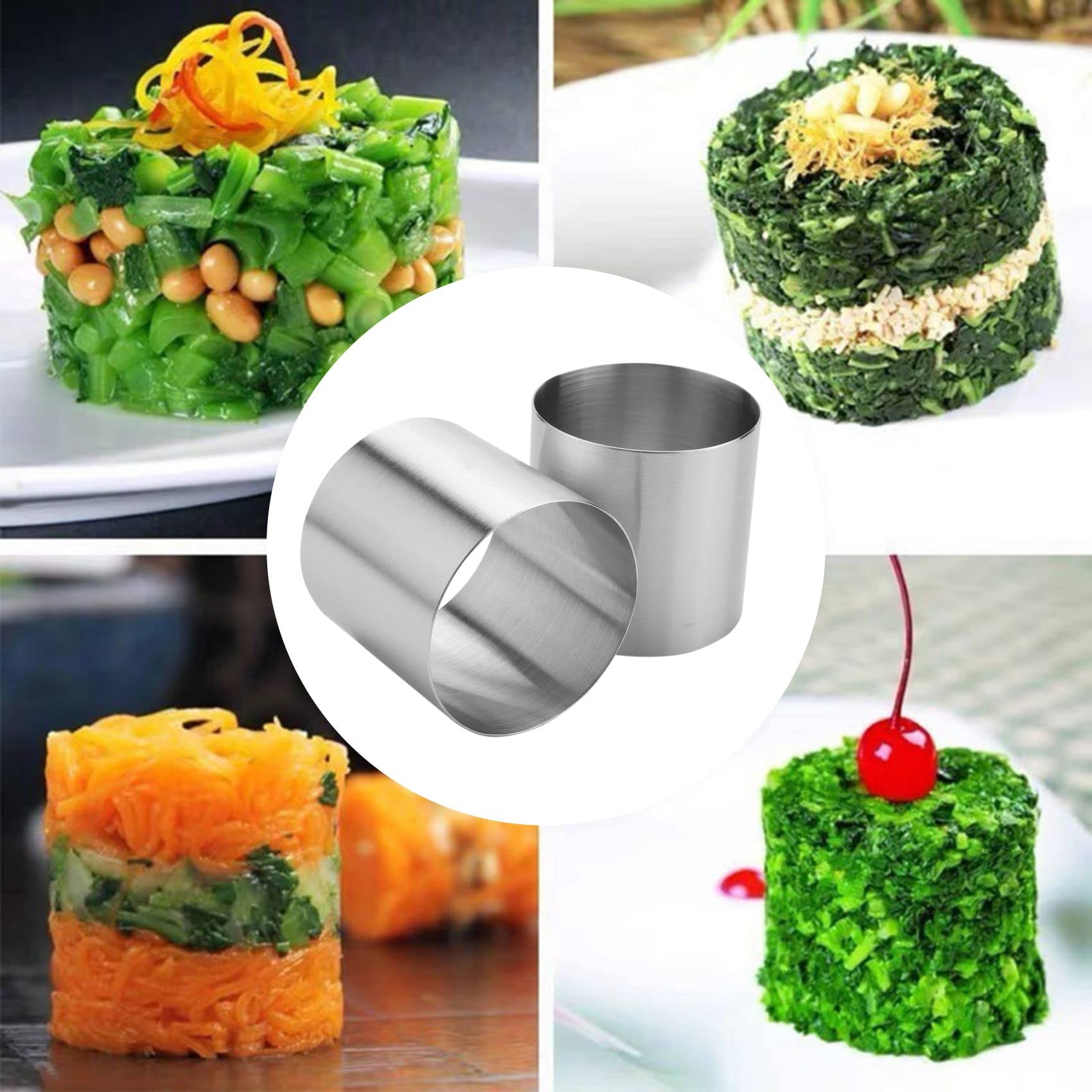 15 Anelli Per Mousse In Acciaio Inossidabile 5x5 Cm: Tagliabiscotti E Stampi Rotondi Per Dolci, Fondente, Pizza