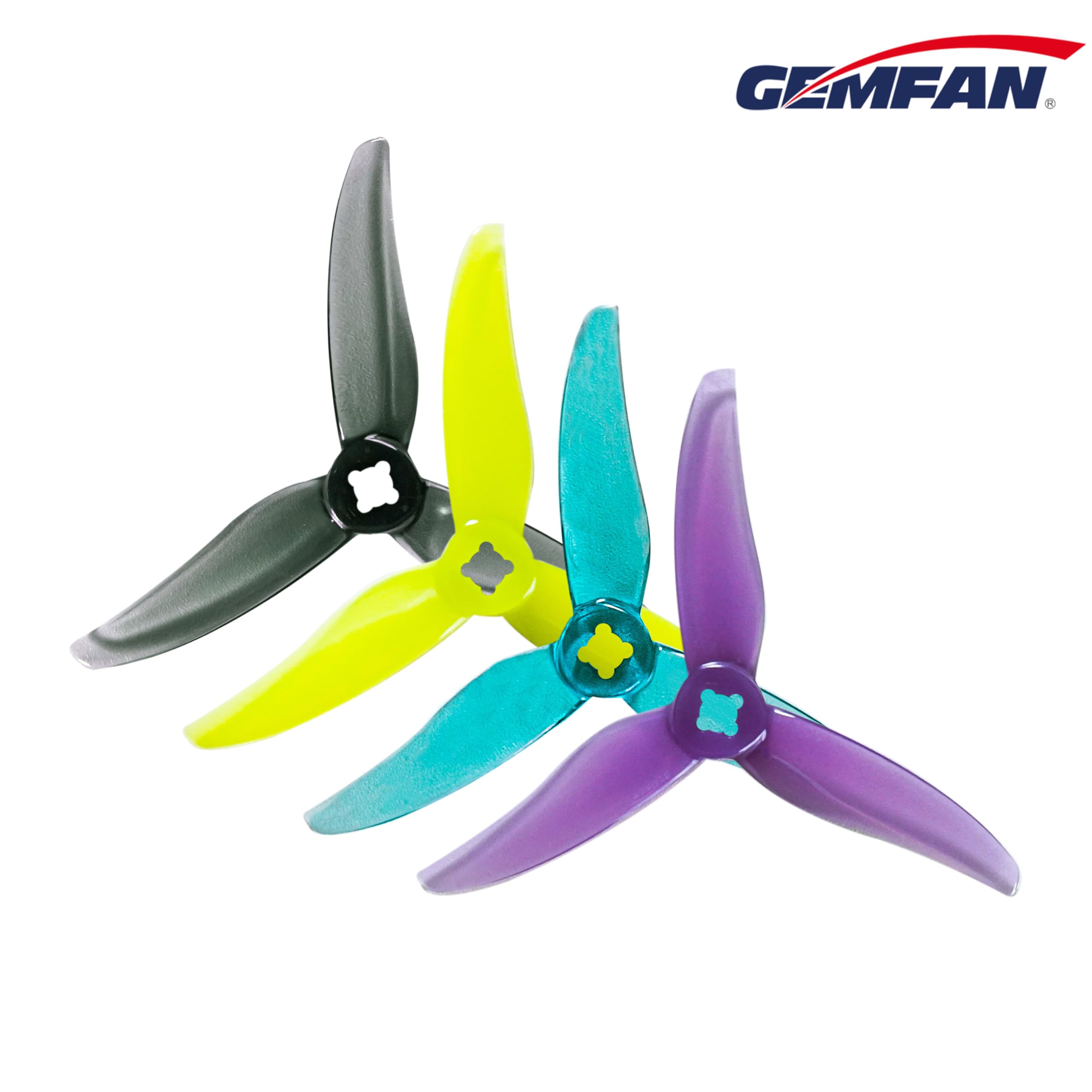 8Pairs Gemfan Hurricane 3520 3-Blade Propeller Props with 3 Holes for 3.5 inch FPV Quadcopter Racing Drone