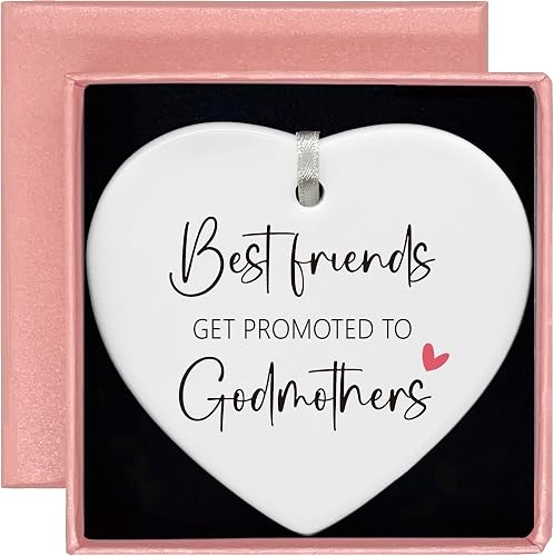 Godmother Appreciated Gift,First Time Godmother,Thank You Gift,Godmother Proposal Gift,Pregnancy Announcement Gift,Godmother to Be,Christening Gift,Baptism Gift,Christmas Gift,Heart Shaped Ornament