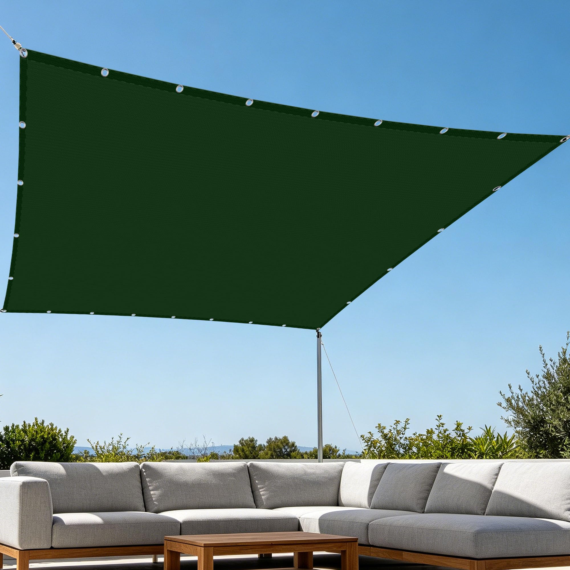 Voile d'ombrage imperméable 3x5m anti-UV pour une protection solaire