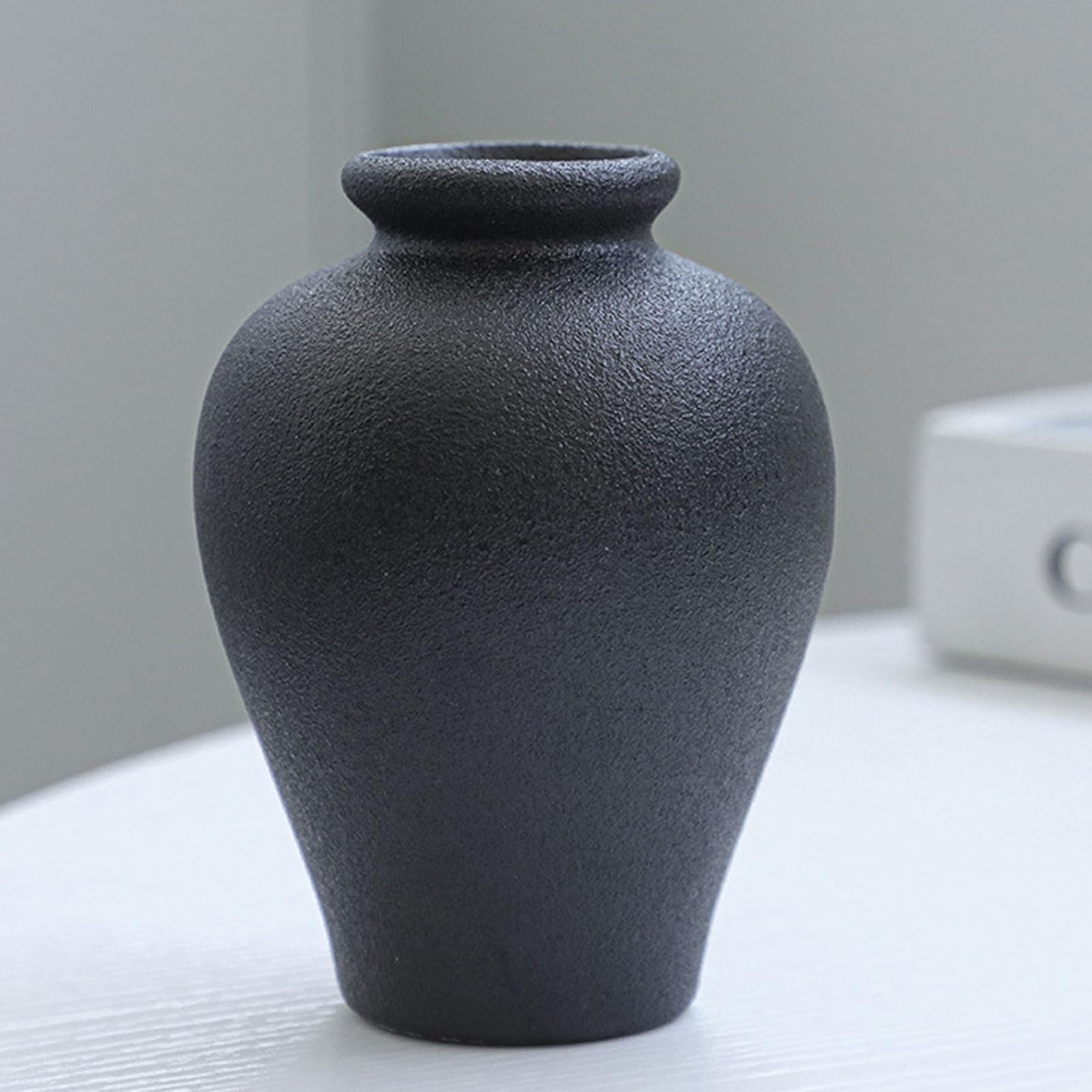 Blumenvasen aus Keramik, moderner Blumenhalter, Behälter, Zuhause, Büro, Tisch, Tafelaufsatz, dekorative Blumenvase, 5-teiliges Set, Schwarz / Weiß