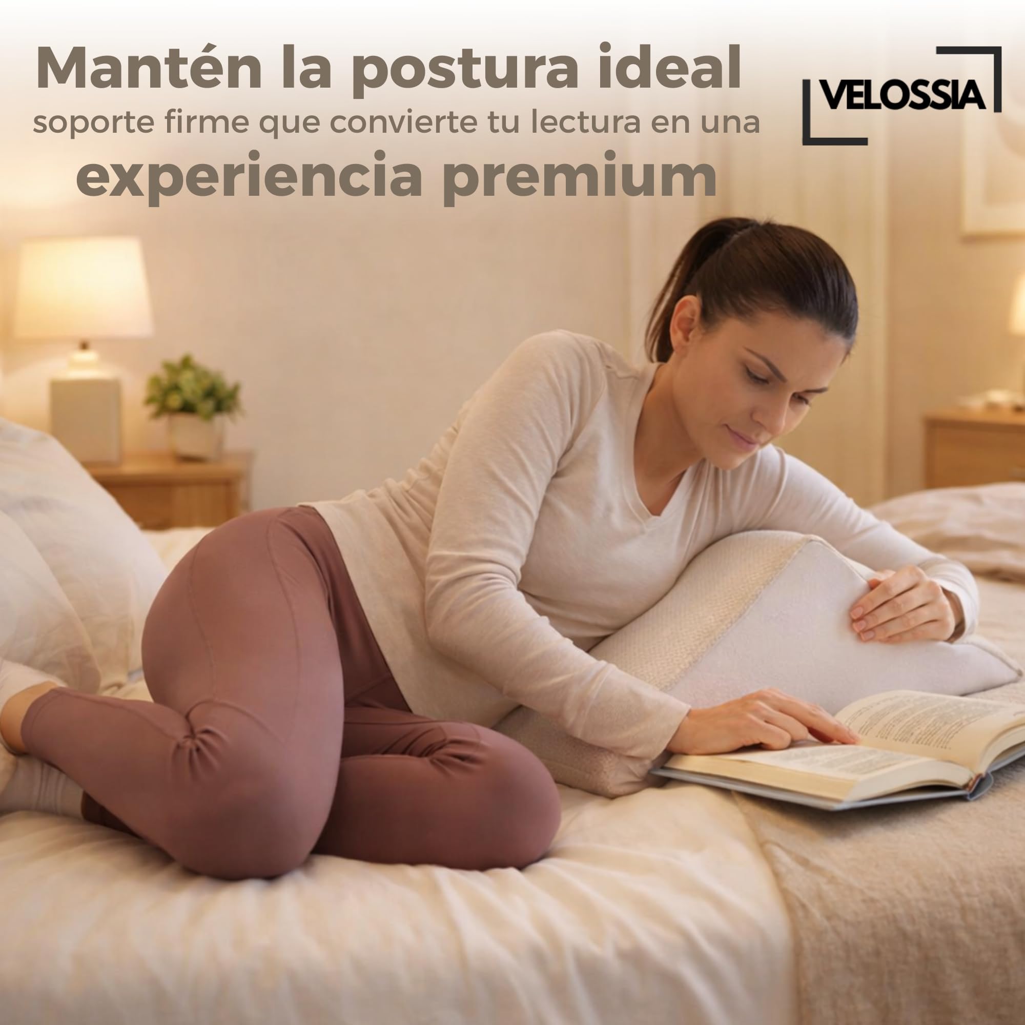 Almohada cuña antireflujo Adulto 30×40×48 cm, cojín Triangular ortopédico para Dormir Elevado, Mejorar la Postura, elevar colchón y piernas, Pillow for Sleeping, Almohadas de Lectura