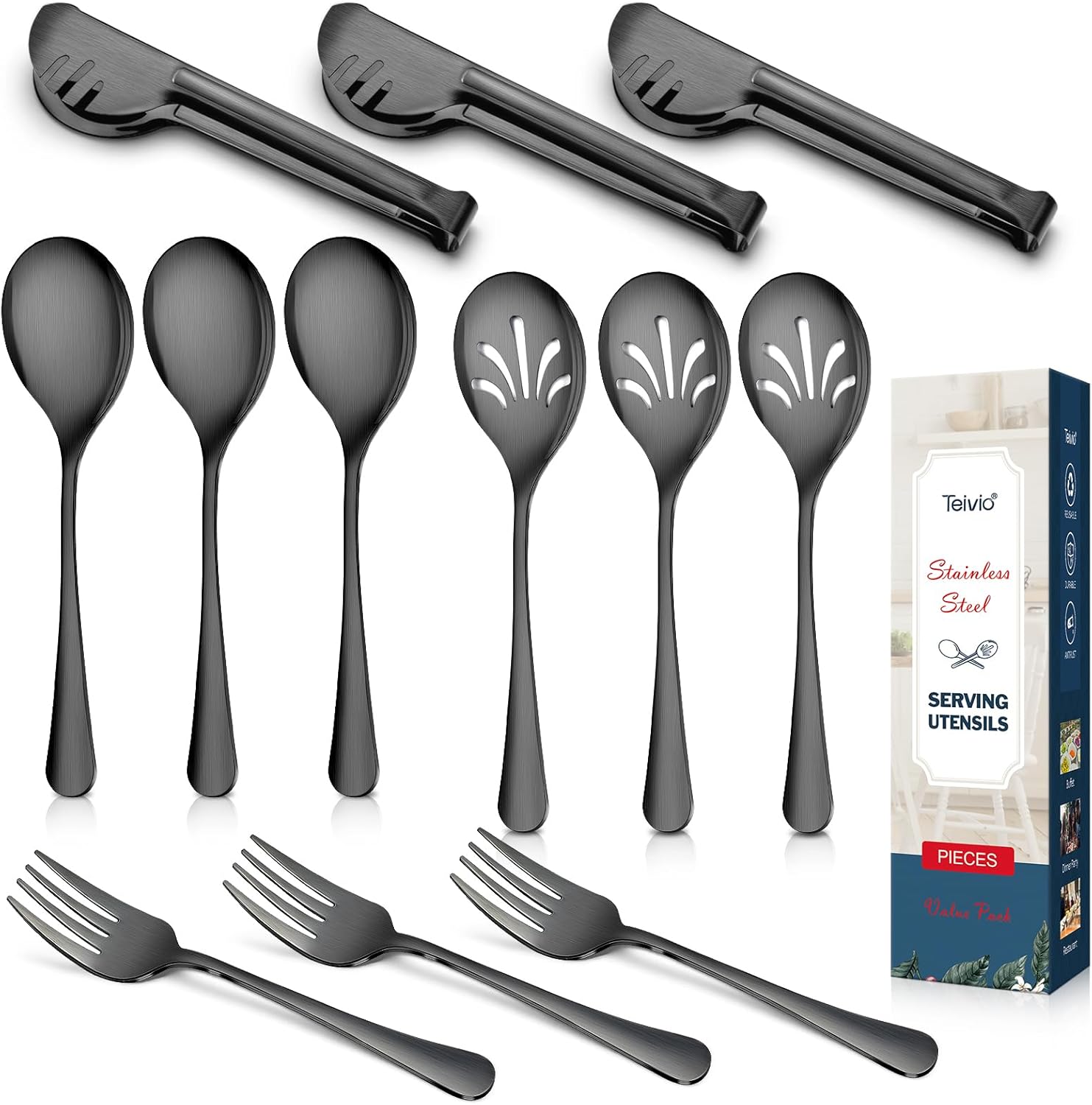 Stainless Steel Metal Serving Utensils Large Serving