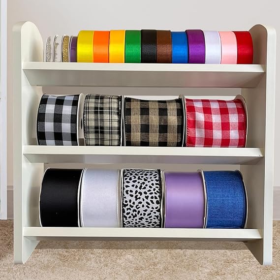 Amazon.com: Ribbon Holder Organizer Rack - Premium Ribbon Storage for ...