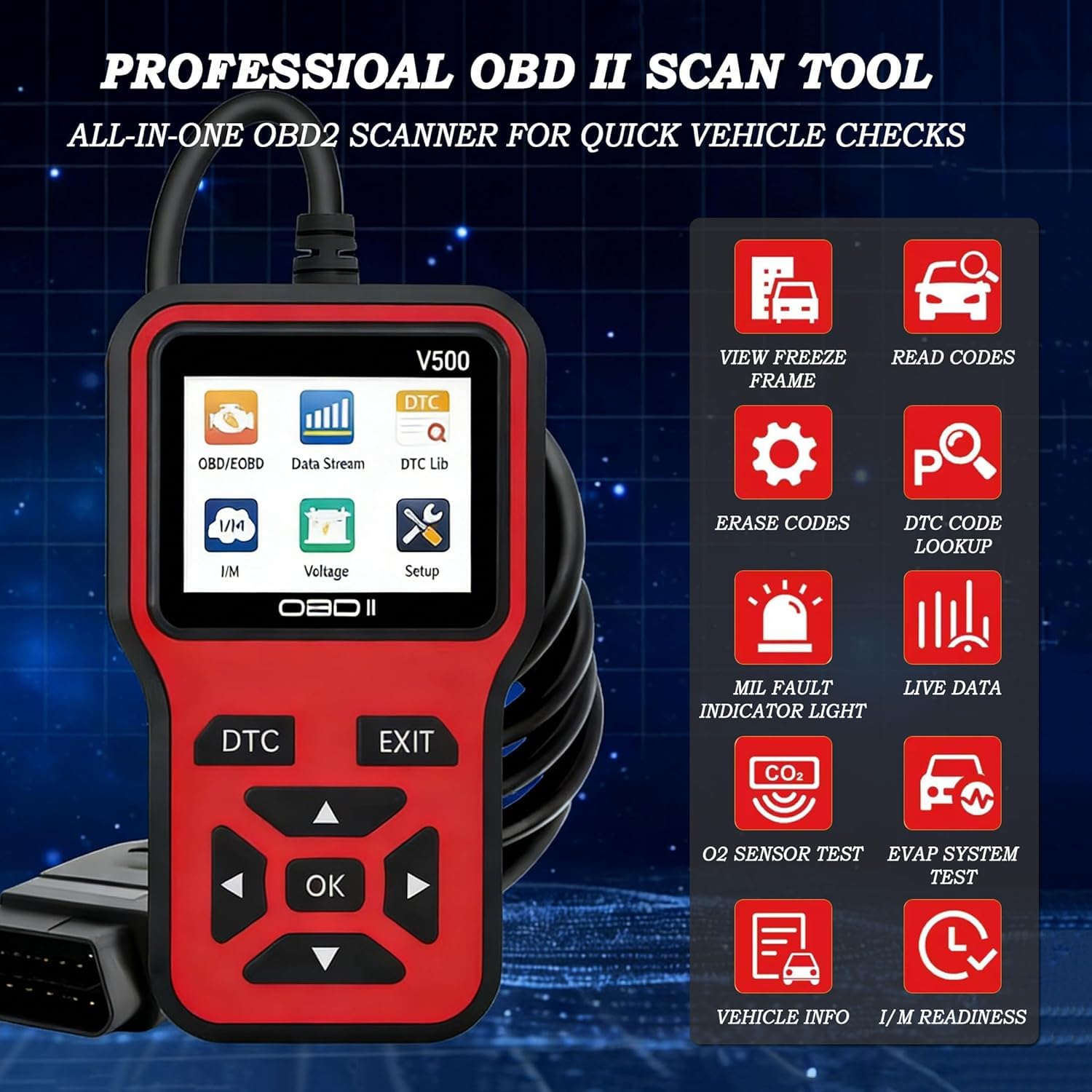 Diagnosis Coche OBD2 para VW Caddy 2004-2024-p | OBD2 Lector Código Automóvil