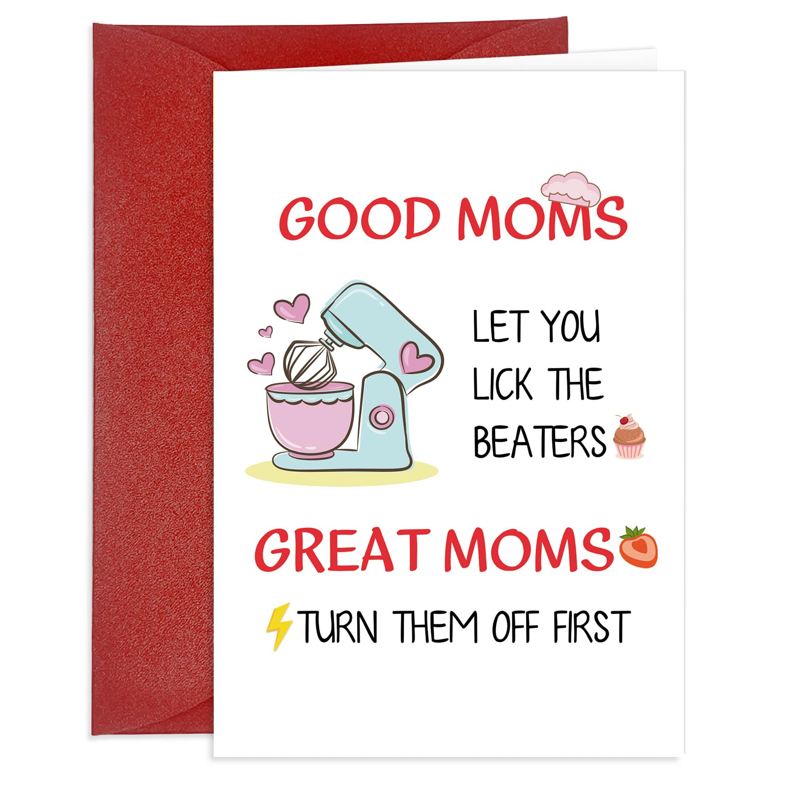 HEYINSHEN Funny Mother’s Day Card with Envelope Cute Mothers Day Card First Birthday Cards for Mom Unique Mothers Day Cards Gifts for Women Cute