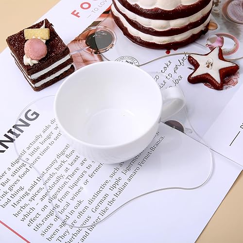 Miniatura 5 de 2 posavasos acrílicos transparentes para escritorio, posavasos estéticos para bebidas, posavasos irregulares para mesa de café, decoración de