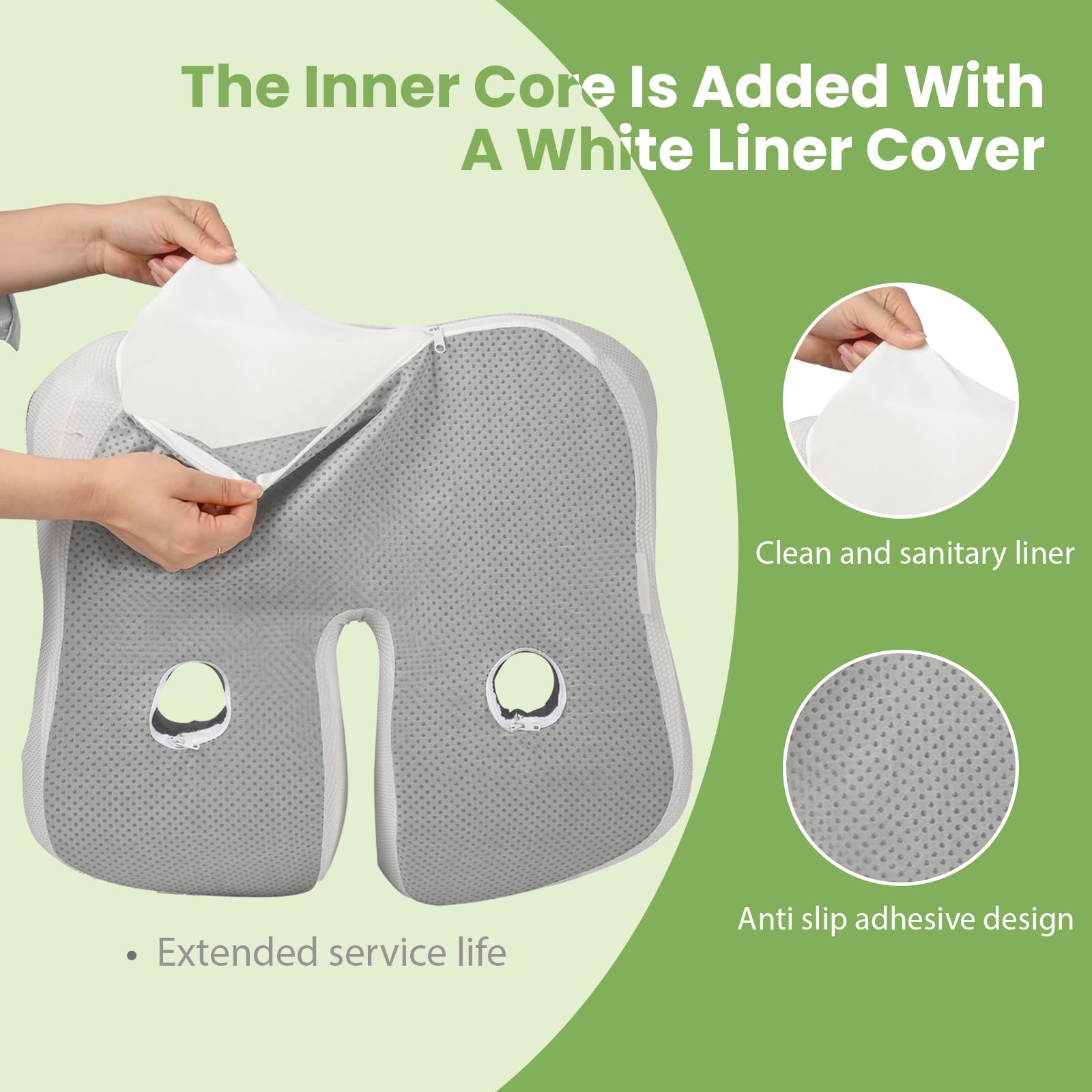 Coussin Chaise Bureau, Coussin Ergonomique Assise, pour Dispersion de la Pression Coccyx, Fesses,adapté aux chaises de Bureau, Voitures,Gaming,Fauteuil Roulant