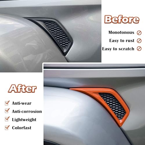 Miniatura 9 de Bonbo - Accesorios exteriores para rueda de automóvil, molduras de salida de aire acondicionado lateral, decoración de ABS (2 unidades)