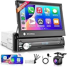 Sponsored You’re seeing this ad based on the product’s relevance to your search query.Learn more about this advertisement 2G + 64G Android Car Radio 1 DIN 7 Inch Car Radio with Manual Retractable Screen Wireless Carplay Android Car Navigation GPS Mirror Link Bluetooth FM/RDS Radio WiFi DVR/DAB+/OBD2 Reversing Camera